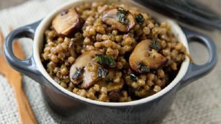 Creamy Pesto And Mushrooms With Whole Wheat Israeli Couscous Mushroom Council