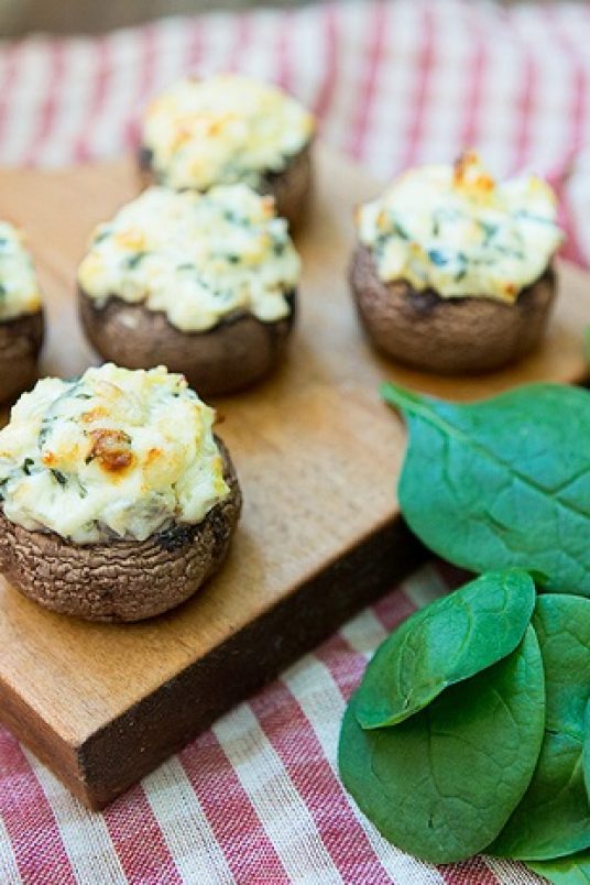 Spinach And Artichoke Dip Stuffed Mushrooms Mushroom Recipes 2717