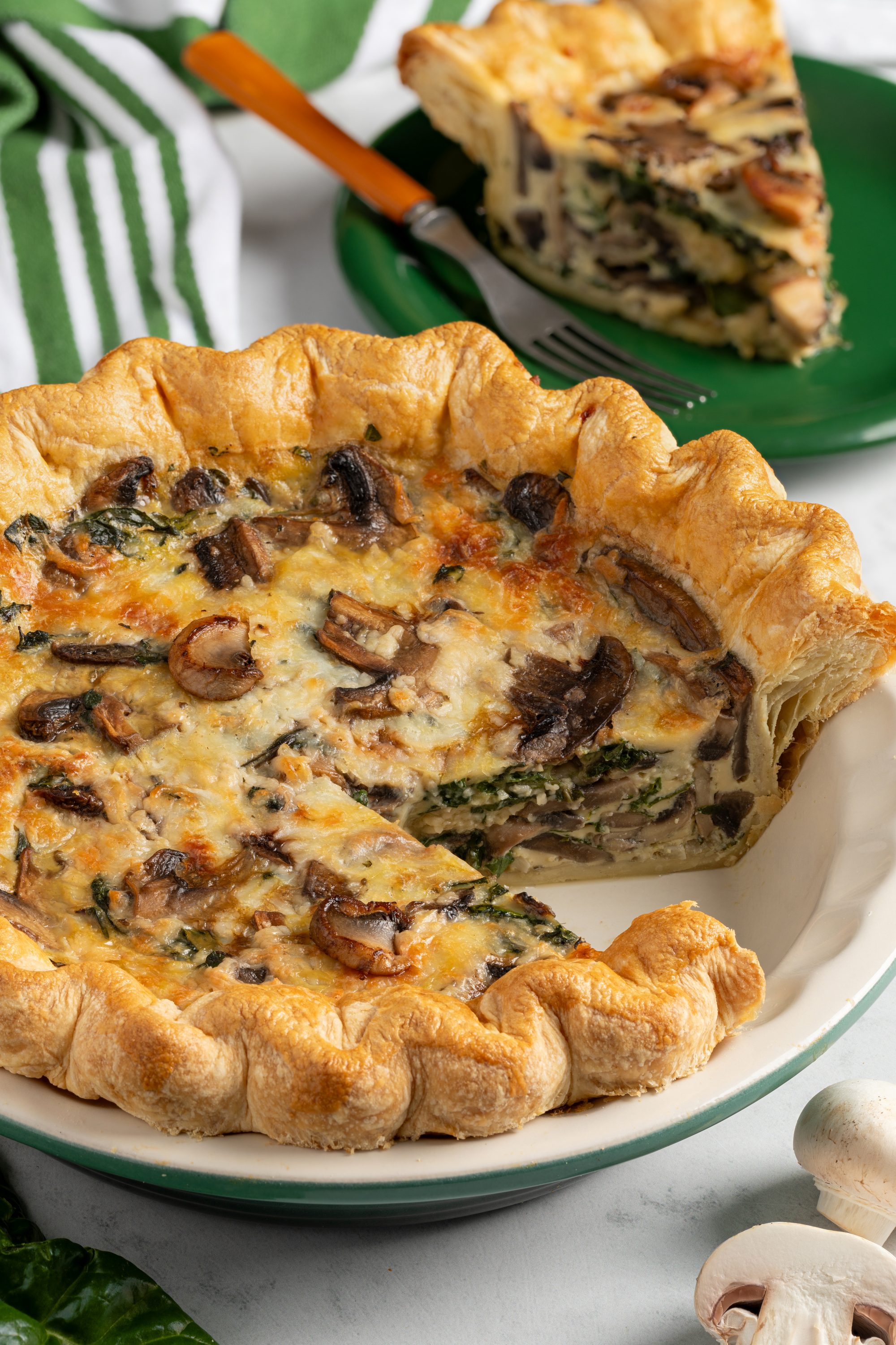 Garlic Mushroom Quiche | Mushroom Recipes