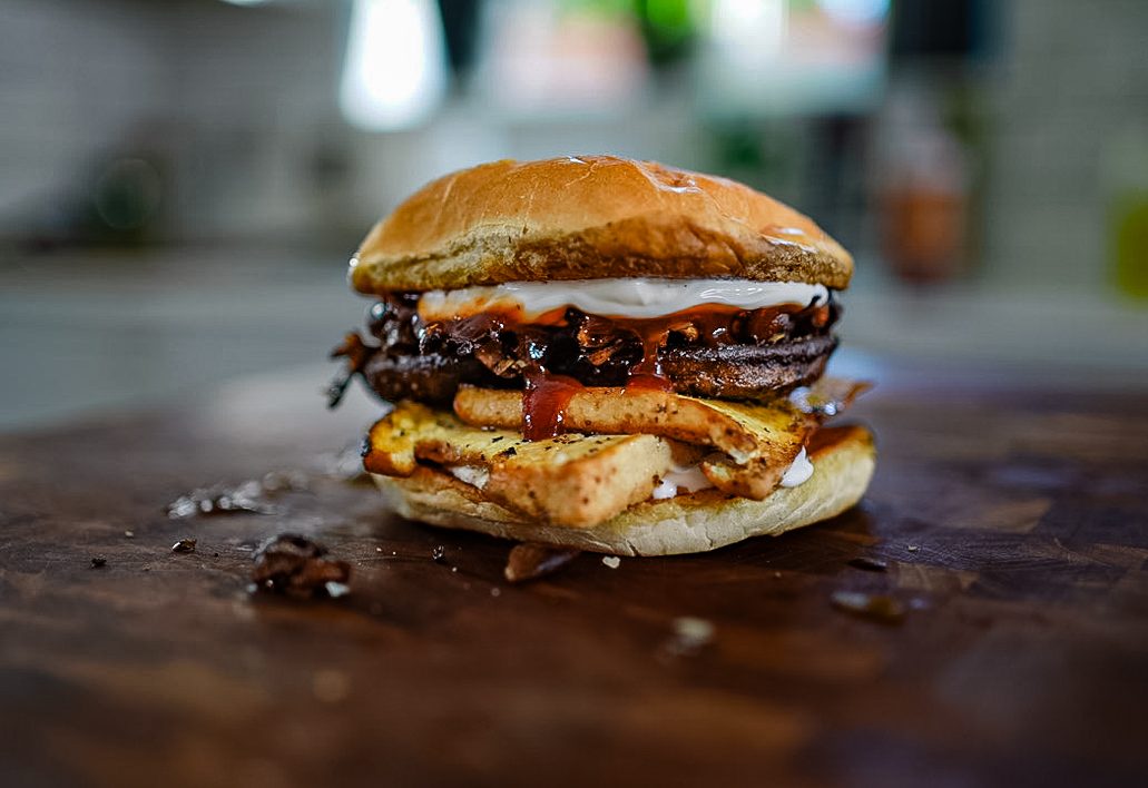 Double-Double Big Portabella Burger | Mushroom Recipes